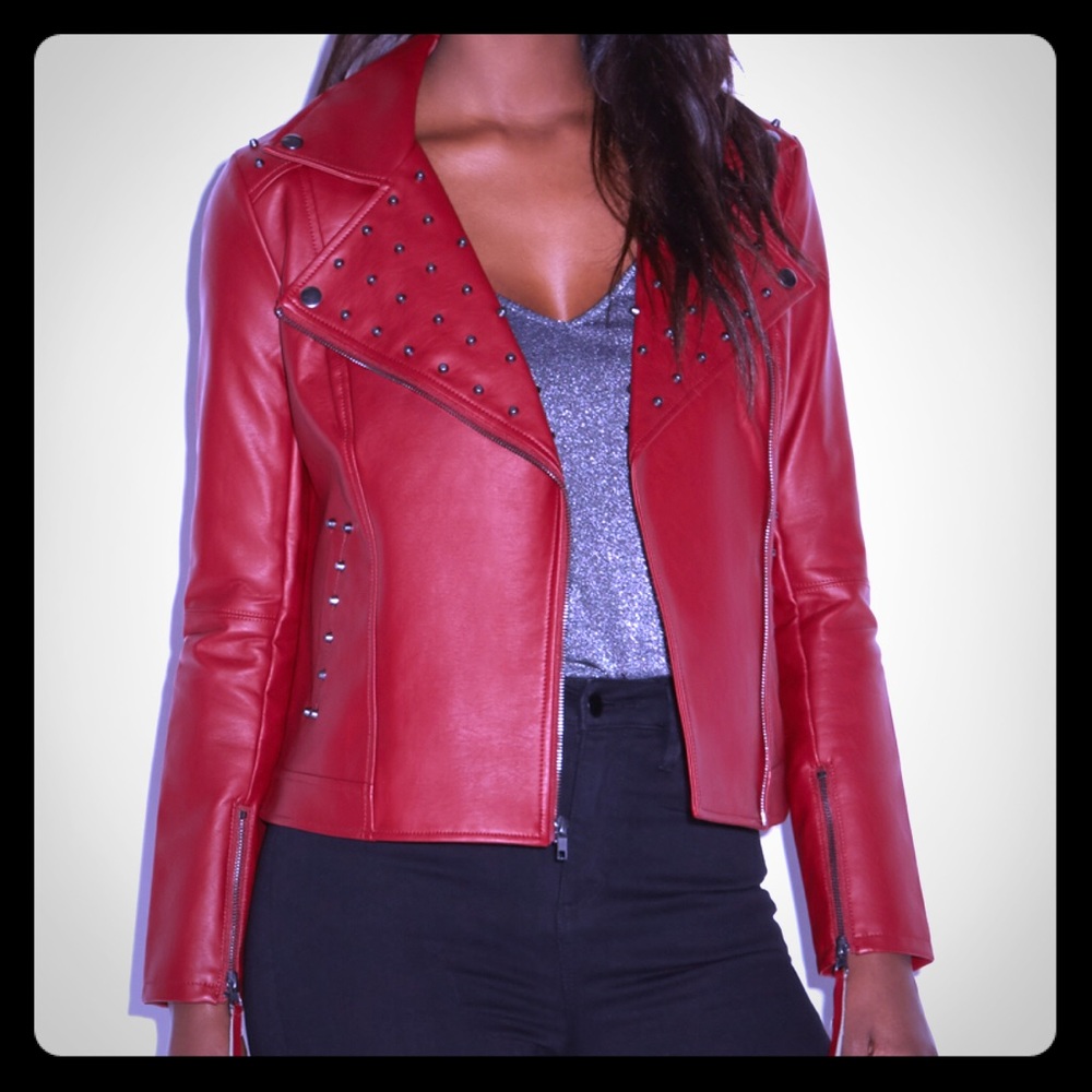 EMBELLISHED BIKER JACKET